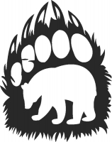 Bear pat - For Laser Cut DXF CDR SVG Files - free download